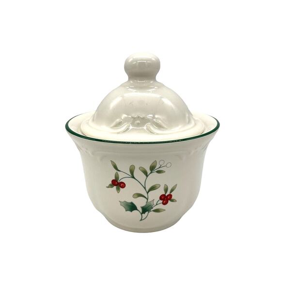 Pfaltzgraff Winter Berry Sugar Bowl with Lid 4.75" - Picture 1 of 6